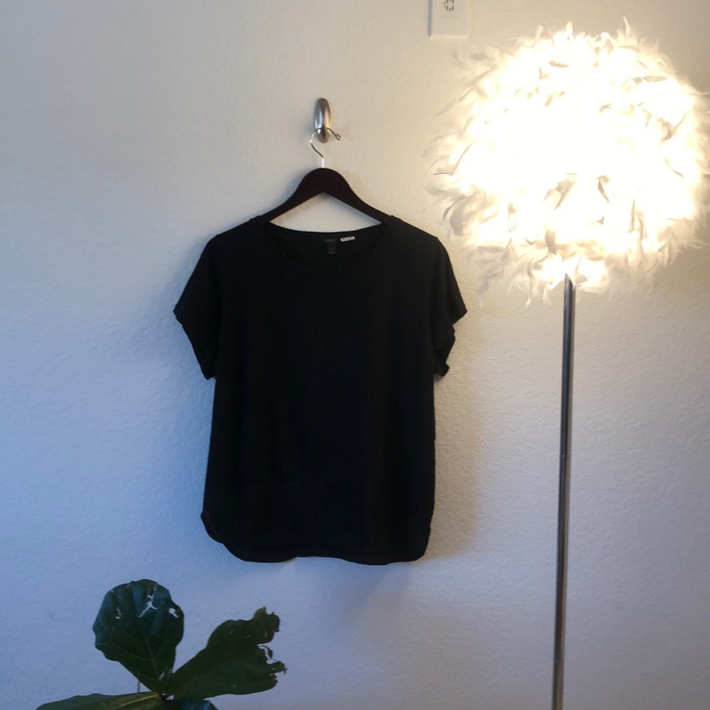 JCrew Black Cotton - Silk Blouse